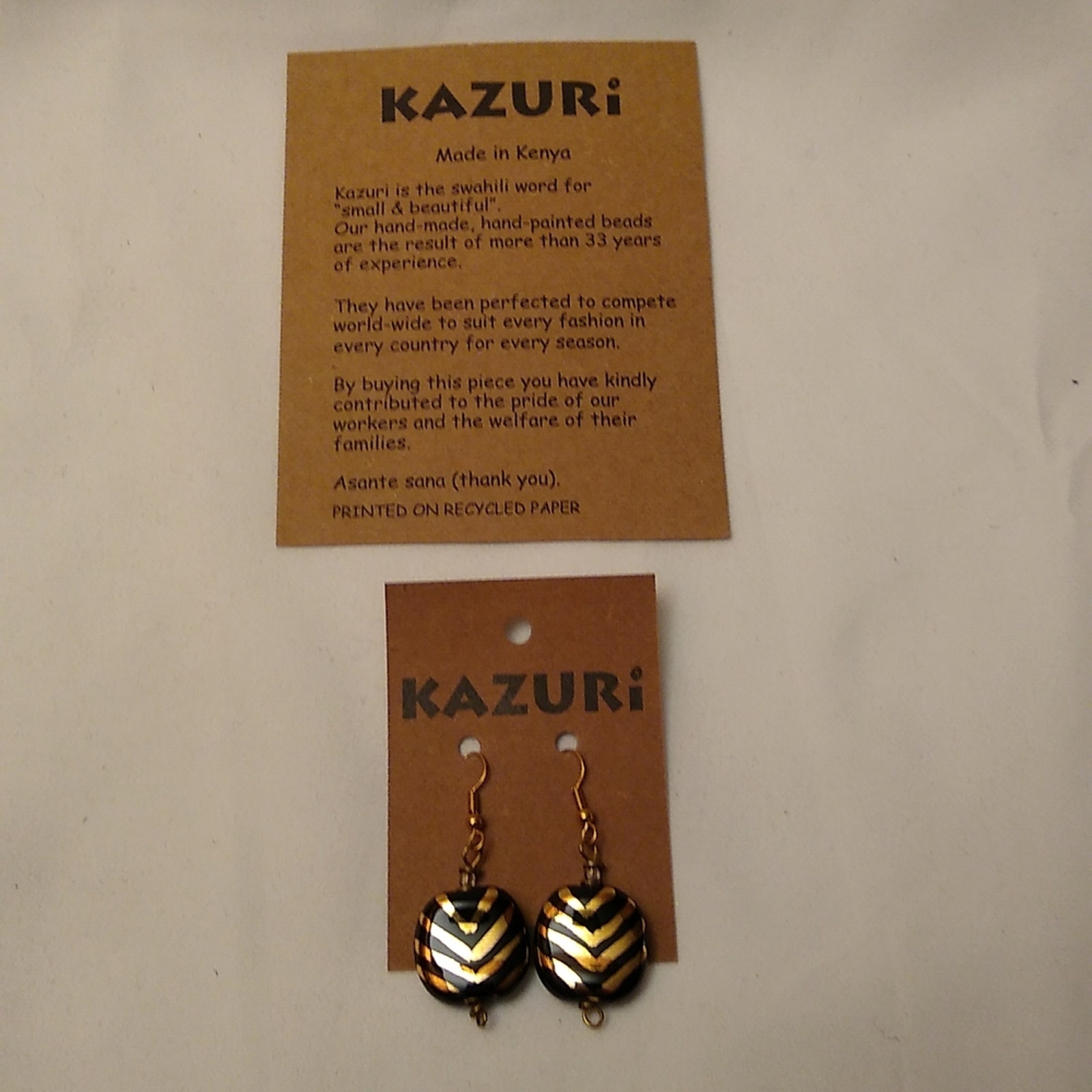 Kazuri Earrings. New